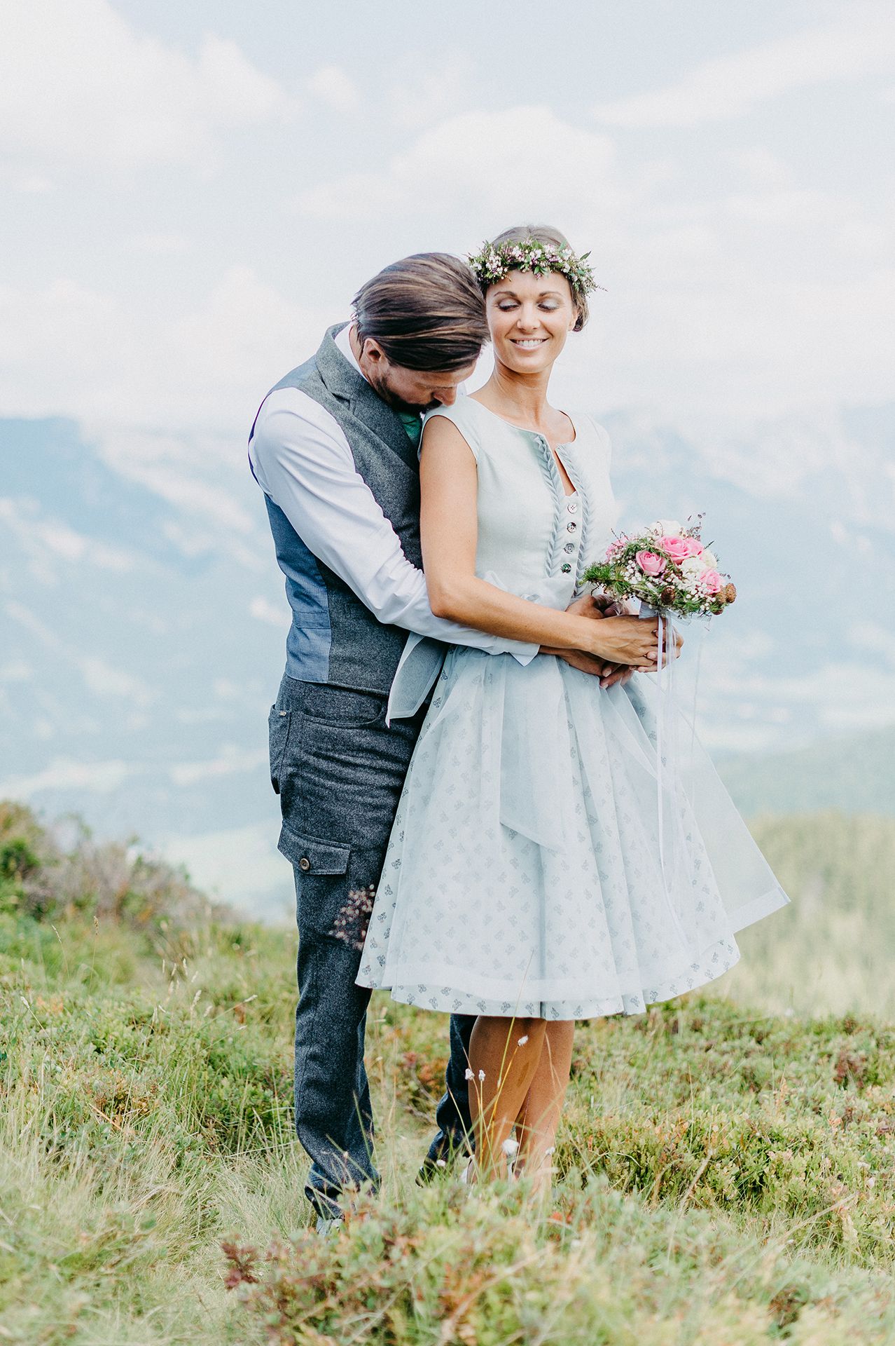 Berghochzeit,  Brautpaar, Hochzeitsfotograf, Fotograf aus der Steiermark 